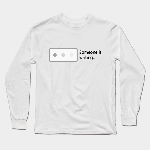 Someone is writing Long Sleeve T-Shirt by CrawfordFlemingDesigns